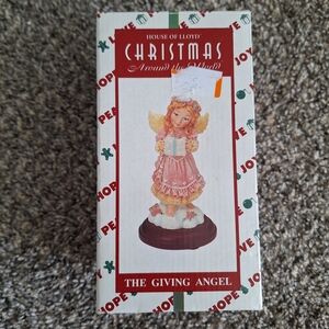 House of Lloyd Christmas Angel Figurine - Pink and Gold